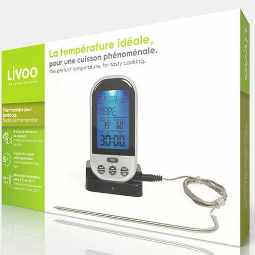 Thermomètre avec sonde pour barbecue Livoo