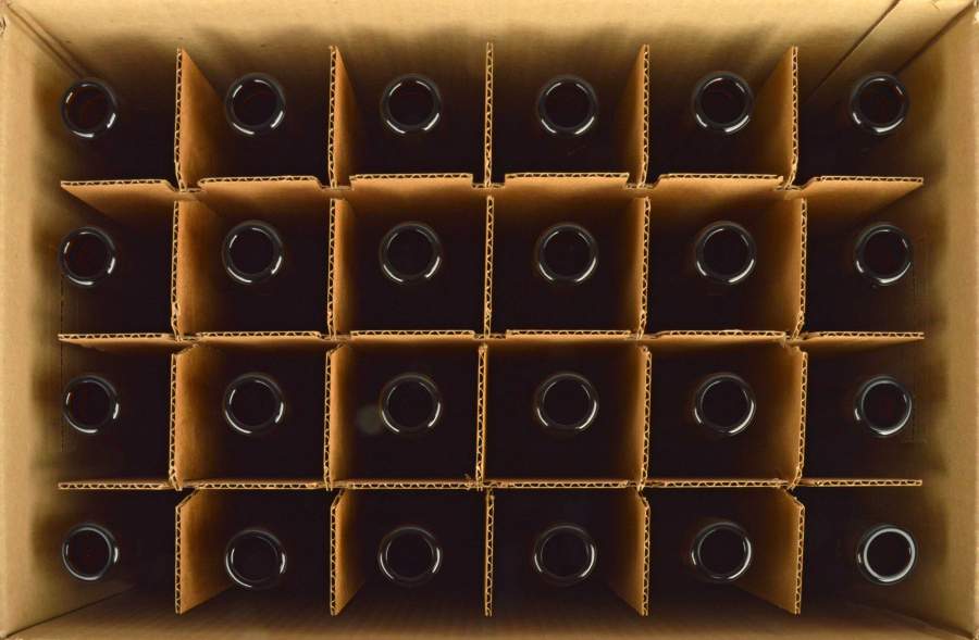 Bierfles Vichy bruin 33 cl, 26 mm - doos 24 st.