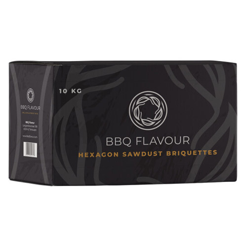 BBQ Flavour Sawdust Briquettes Hexagon 10kg 