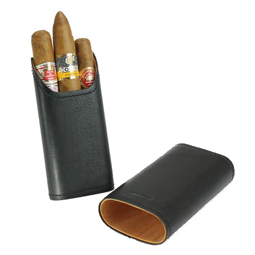 Sigarenetui leder zwart 2-3 sticks - Adorini