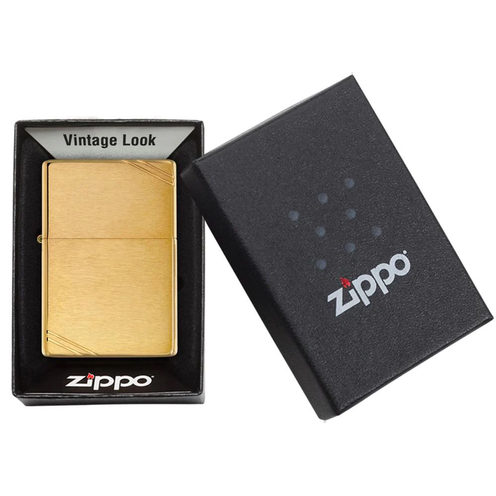 Zippo PL 240 Vintage brass brushed
