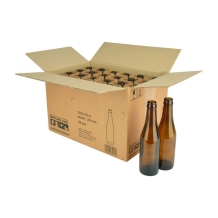 Bierfles Vichy bruin 33 cl, 26 mm - doos 24 st.