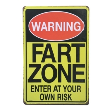 Metalen bord Fart zone - 20 x 30 cm