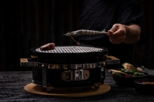 Yakiniku Shichirin Keramiek RVS rond