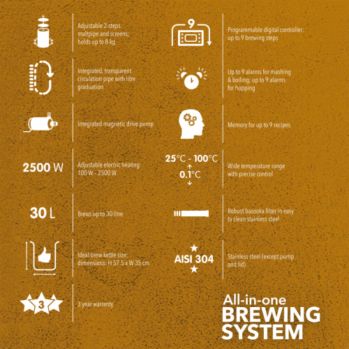 Brew Monk™ 30 L, Monk - All-in-one brouwketel