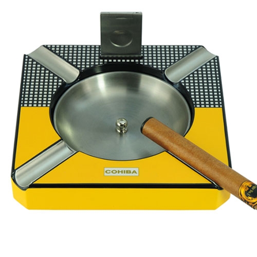 Cuba style sigaren asbak set geel
