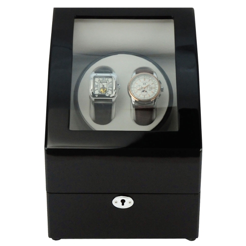 Double watchwinder zwart