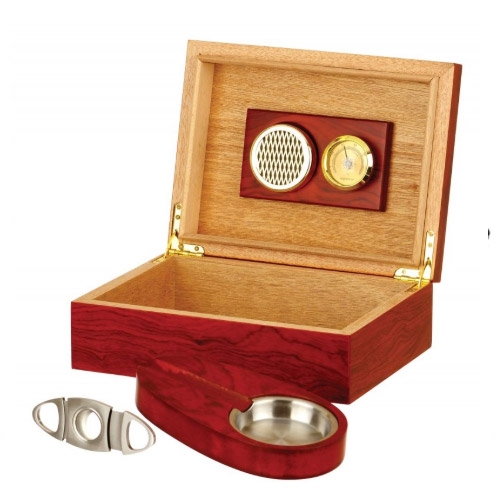 Humidor cadeauset hout