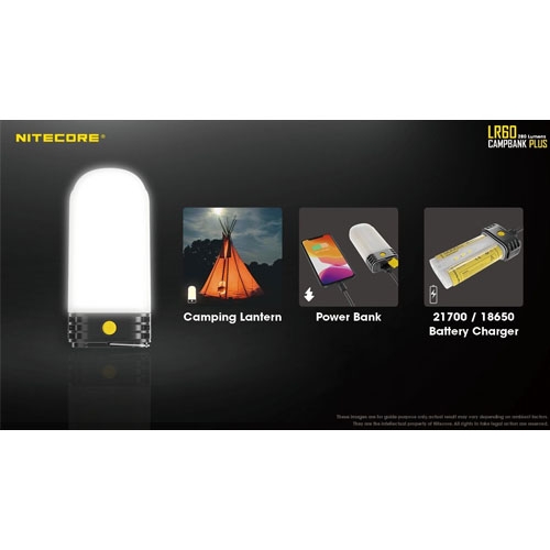 LR60 Campbank lamp en powerbank - Nitecore 