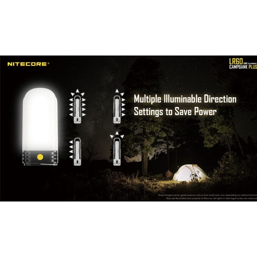 LR60 Campbank lamp en powerbank - Nitecore 