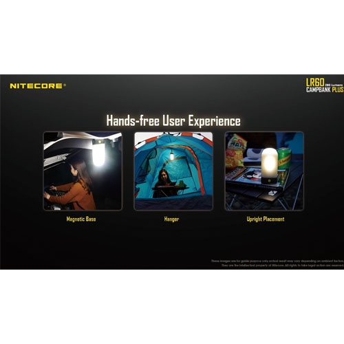 LR60 Campbank lamp en powerbank - Nitecore 