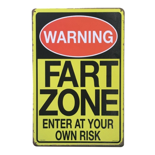 Metalen bord Fart zone - 20 x 30 cm