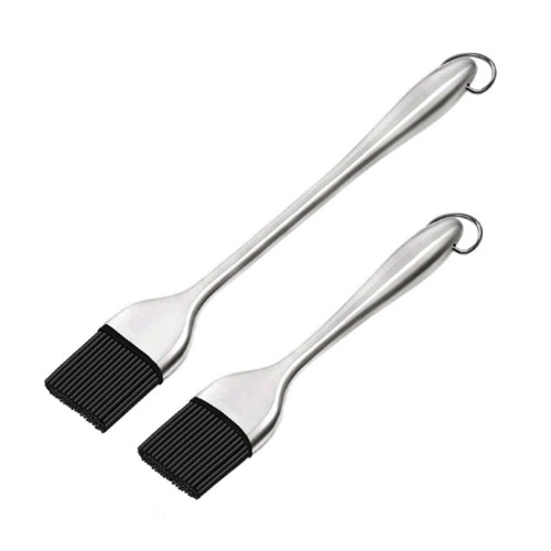 Olie kwasten RVS - 2 stuks