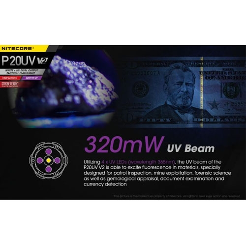 P20UV V2 Tactische zaklamp - Nitecore