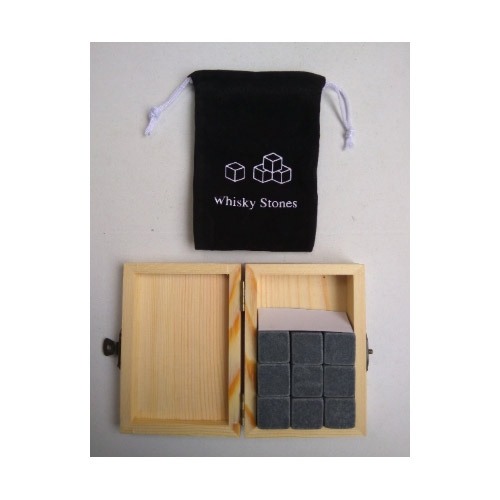 Whiskey stenen set - houten kist