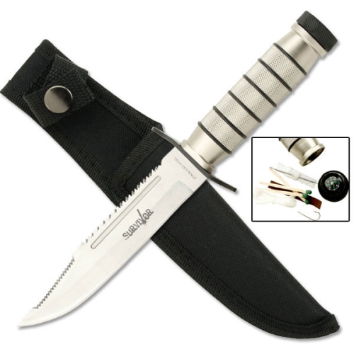 Survival mes aluminium - 25 cm