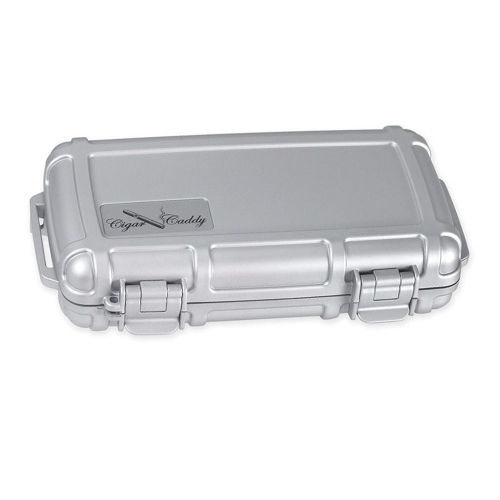 Travel humidor zilver - 5 sigaren