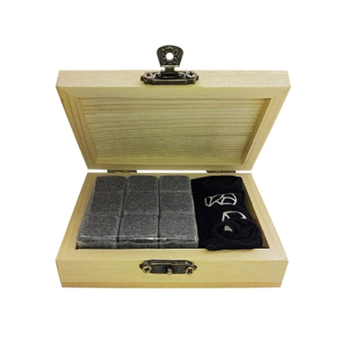 Whiskey stenen set - houten kist
