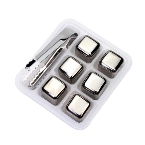 Whiskey stenen RVS set - 6