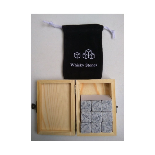Whiskey stenen set - houten kist