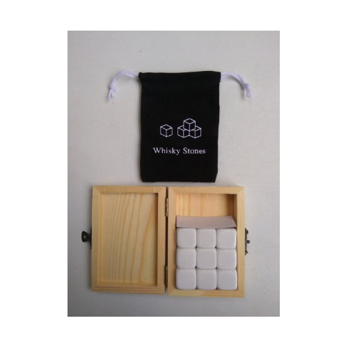 Whiskey stenen set - houten kist