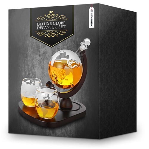 Deluxe Globe decanter set - 850 ml
