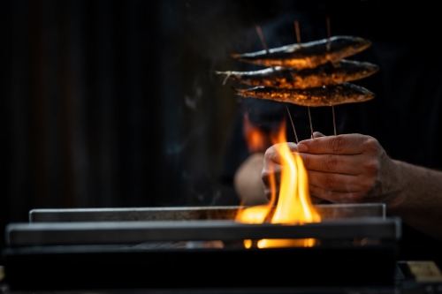 Yakiniku Shichirin Keramiek RVS rechthoekig