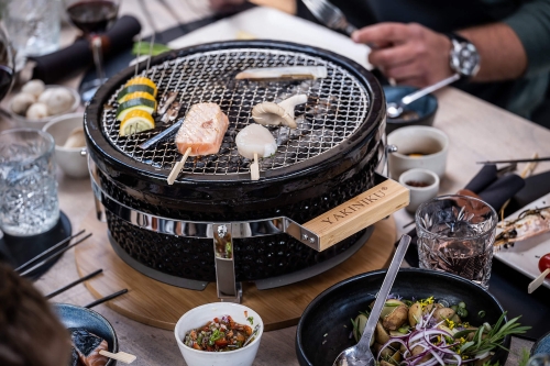 Yakiniku Shichirin Keramiek RVS rond