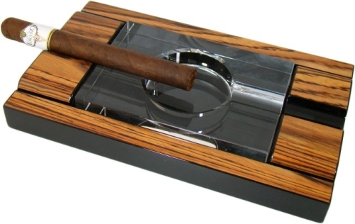 Zebra hout sigaren asbak